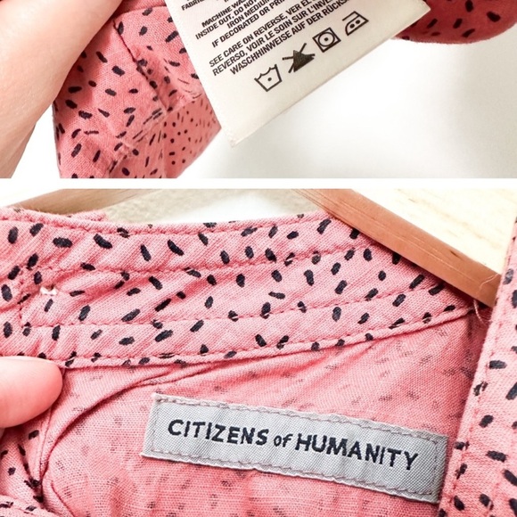 Anthropologie Citizens Of Humanity Top Dorothy Puff Sleeve Blouse Pink — Size S - Picture 4 of 8